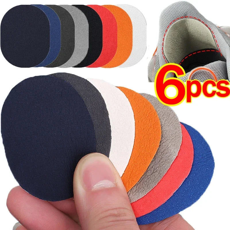 6Pcs/Set Sneakers Heel Repair Patches, Self-Adhesive Vamp & Insole Repair Stickers, Anti-Wear Heel Protector for Sports Shoes