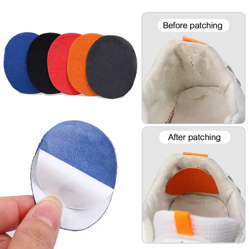 6Pcs/Set Sneakers Heel Repair Patches, Self-Adhesive Vamp & Insole Repair Stickers, Anti-Wear Heel Protector for Sports Shoes